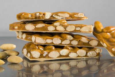 Toasted Almond Brittle with Caramelized White Chocolate