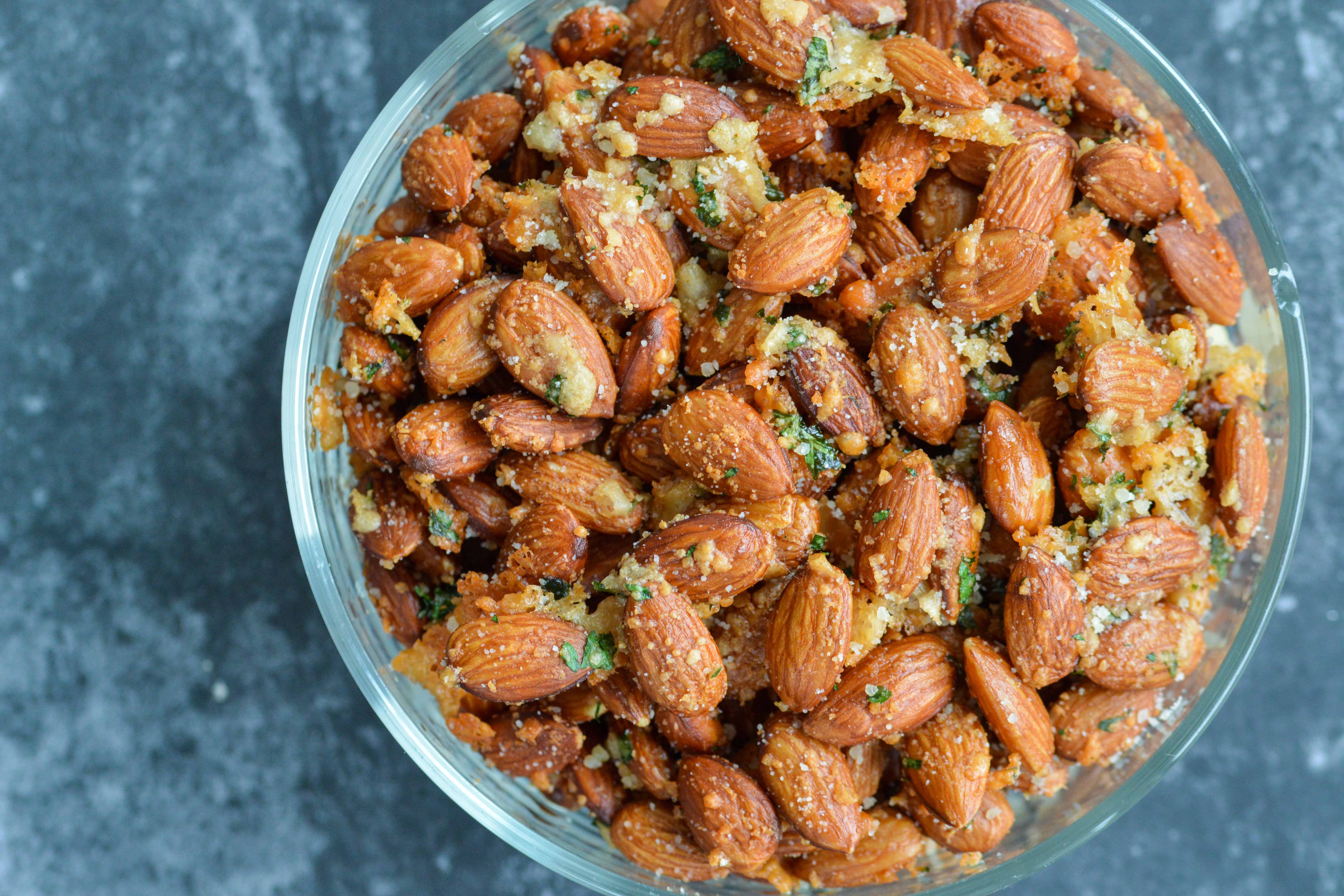 Parmesan Parsley Roasted Almonds