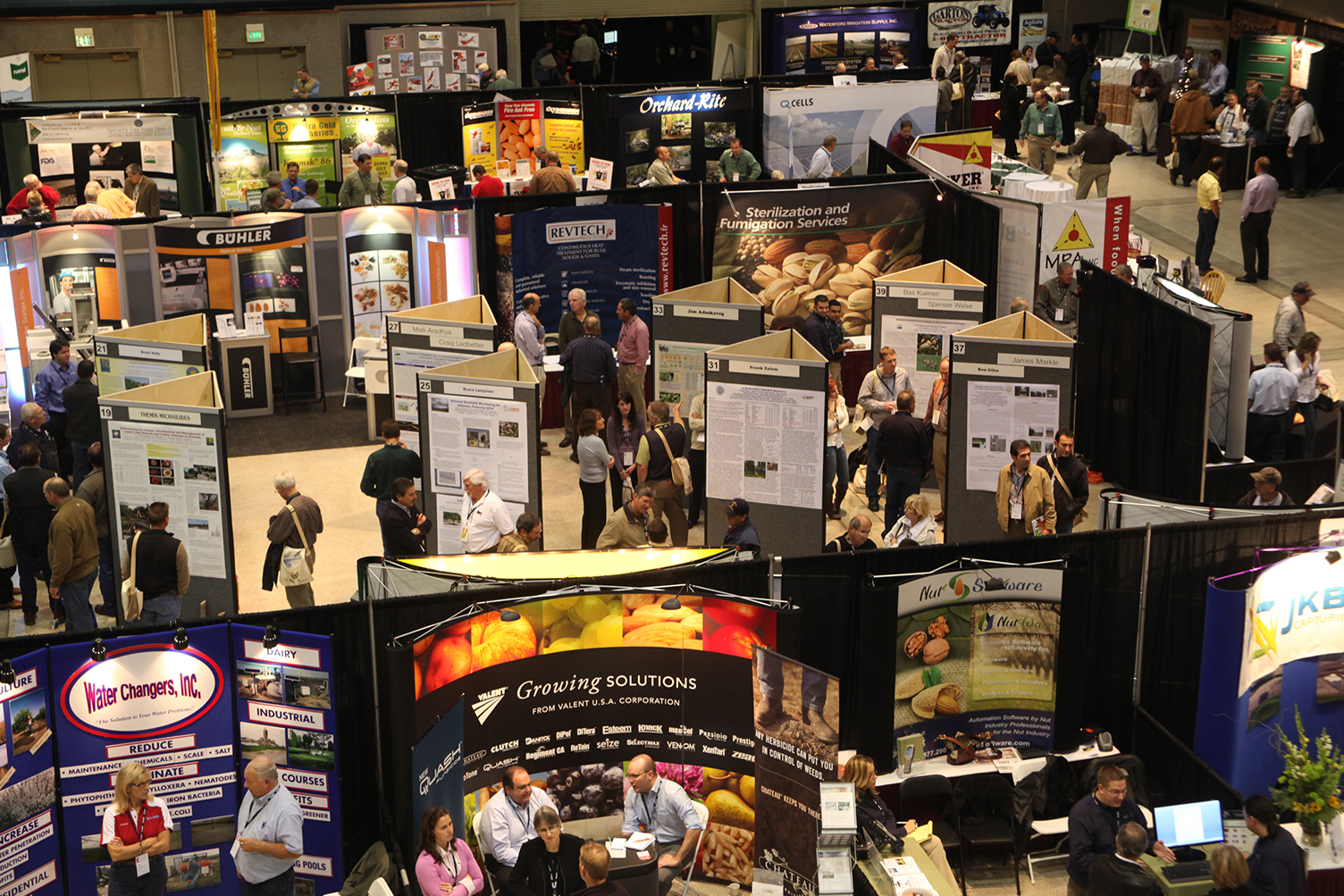 Exhibit floor at the Almond Conference 