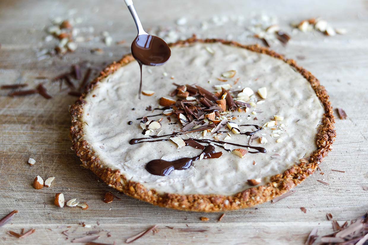 No bake almond cheesecake