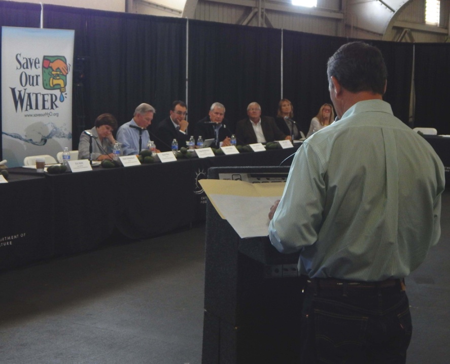 Almond Board Chair Mike Mason tells state ag board growers are water efficient